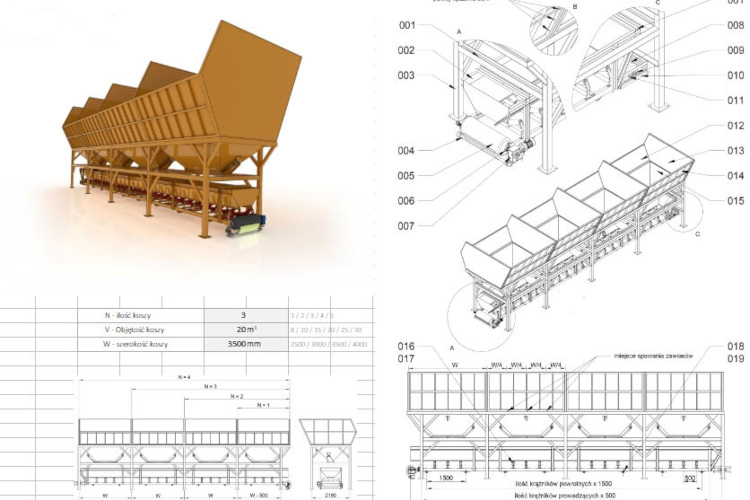 Projektowanie węzłów betoniarskich CAD 3D